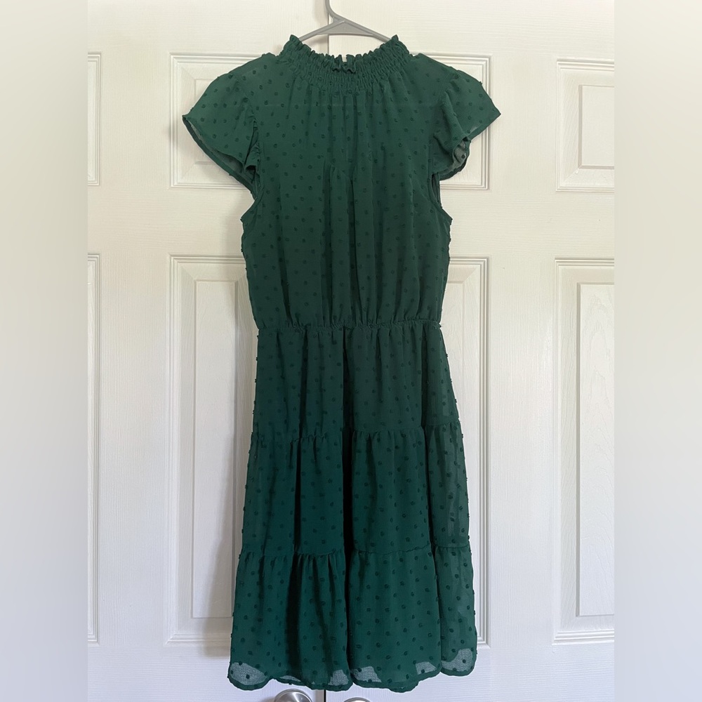 Green Swiss Dot Dress